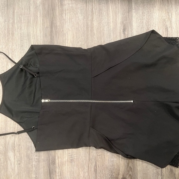 LUXE Women's Black Spaghetti Strap Romper, M - Picture 3 of 6